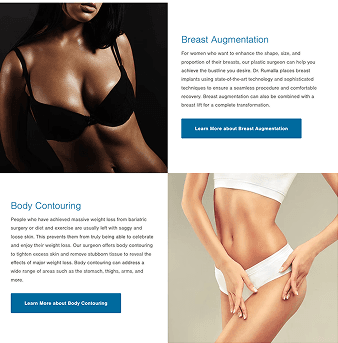 Old site interior pages